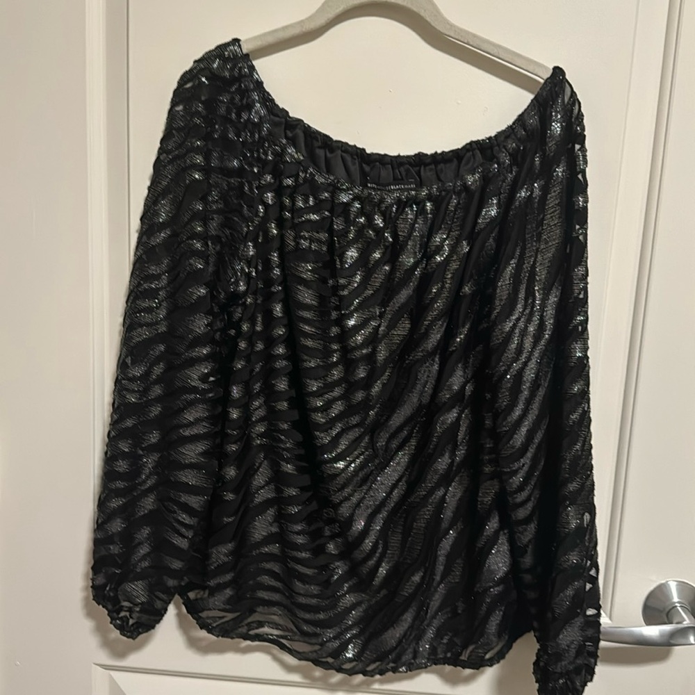 White House Black Market - Shimmer Off the Shoulder Top -Large